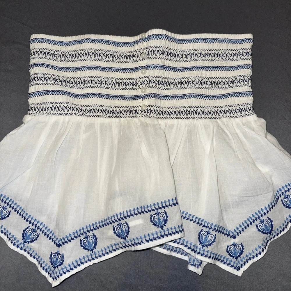 NWOT American Eagle Ruffled Tube Top Medium - Picture 2 of 4